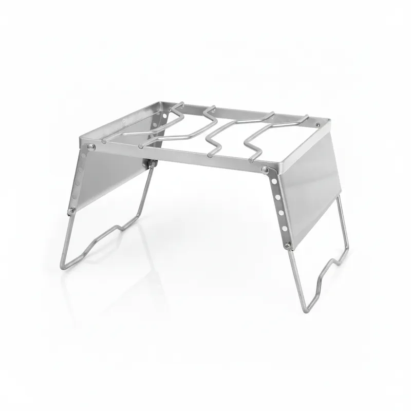Brasero plegable, Acero inoxidable
